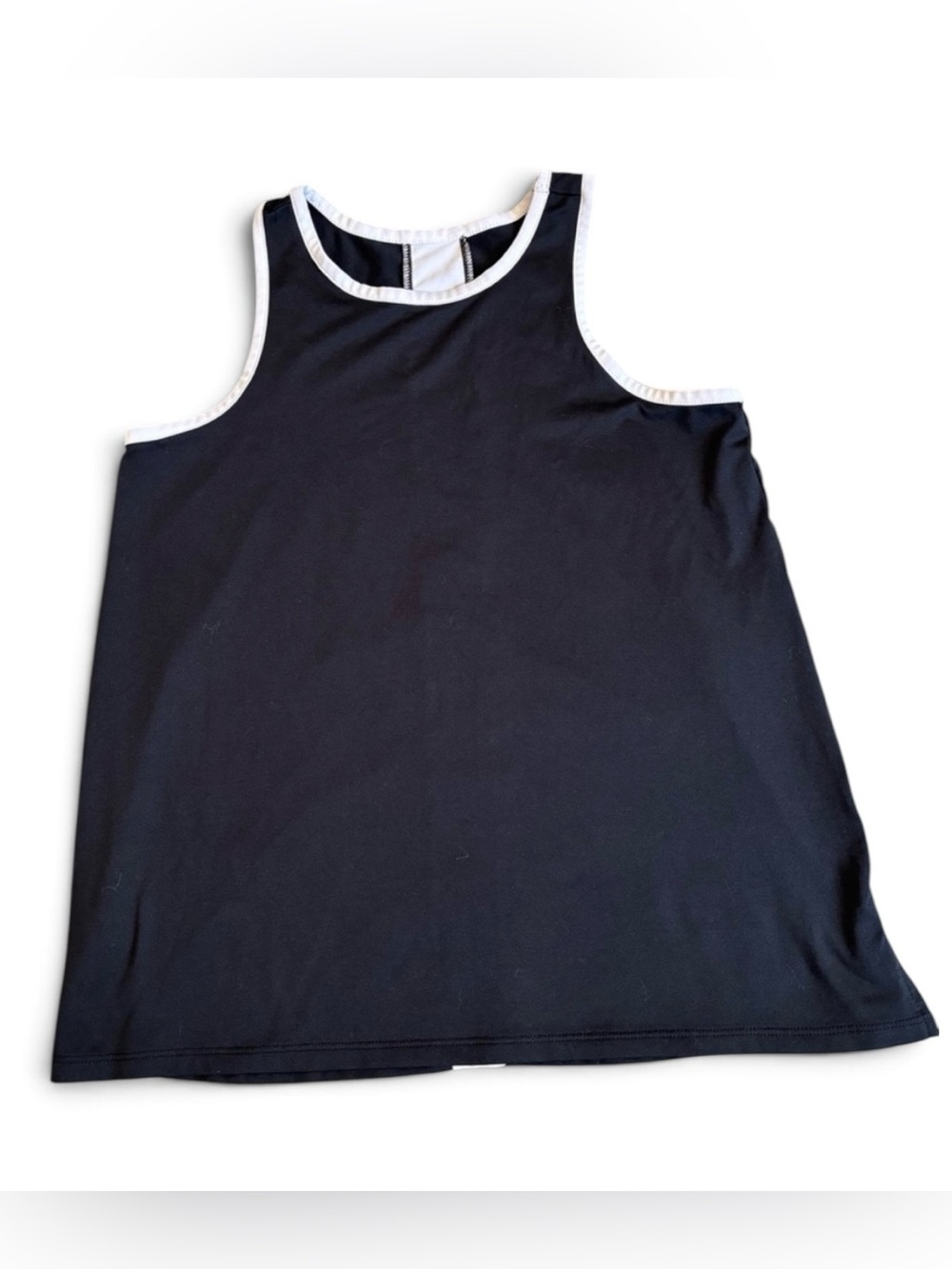 Runway Black and White Athletic Racerback Tank Top Size Large
